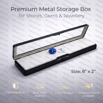 Metal Stone Box Size: 8" x 2"