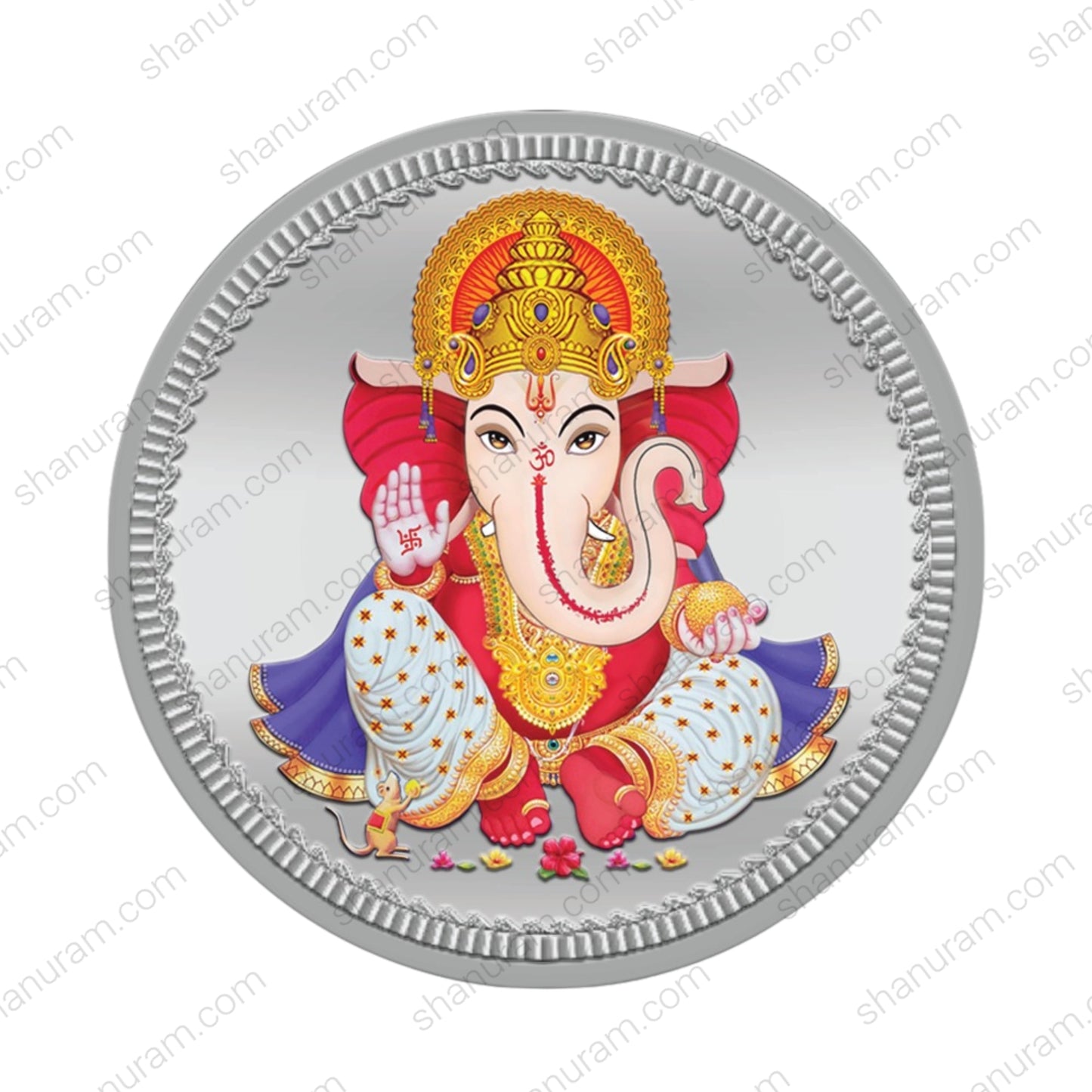 MMTC-PAMP 50 Gram 999.9+ Pure Silver Ganesha Coin