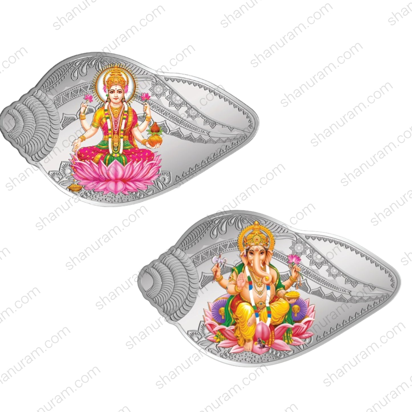 MMTC-PAMP 50 Gram Silver Bar – Lakshmi & Ganesh Shankh Design | 999.9+ Fine Silver