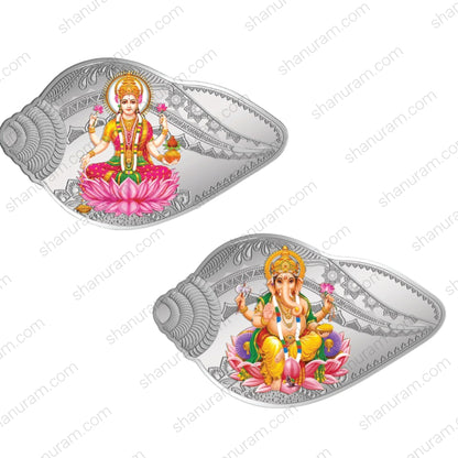 MMTC-PAMP 50 Gram Silver Bar – Lakshmi & Ganesh Shankh Design | 999.9+ Fine Silver