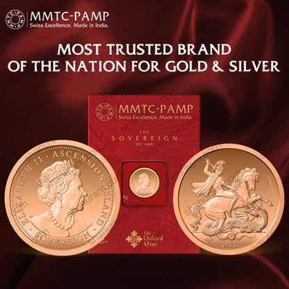 MMTC-PAMP The Sovereign 8g 22K 916.7+ Gold Coin – Queen Elizabeth II & St. George Design
