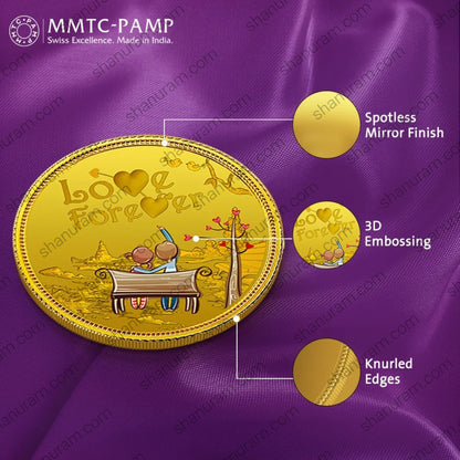 MMTC-PAMP 5g 24K 999.9+ Pure Gold Coin – Love Forever Design