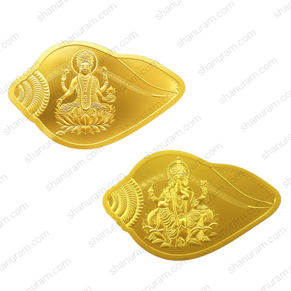 MMTC-PAMP 10g (5g+5g) 24K 999.9+ Pure Gold Coin Pair – Lakshmi & Ganesha Shankh Design