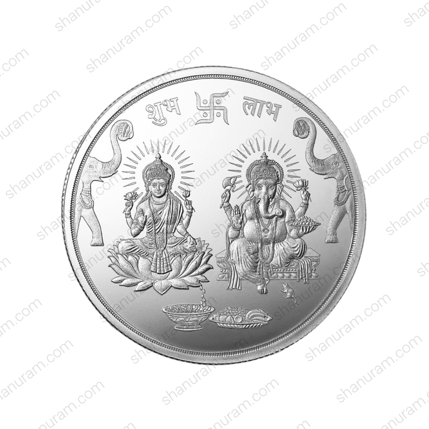 MMTC-PAMP 10 Gram 999.9+ Pure Silver Lakshmi Ganesh Coin