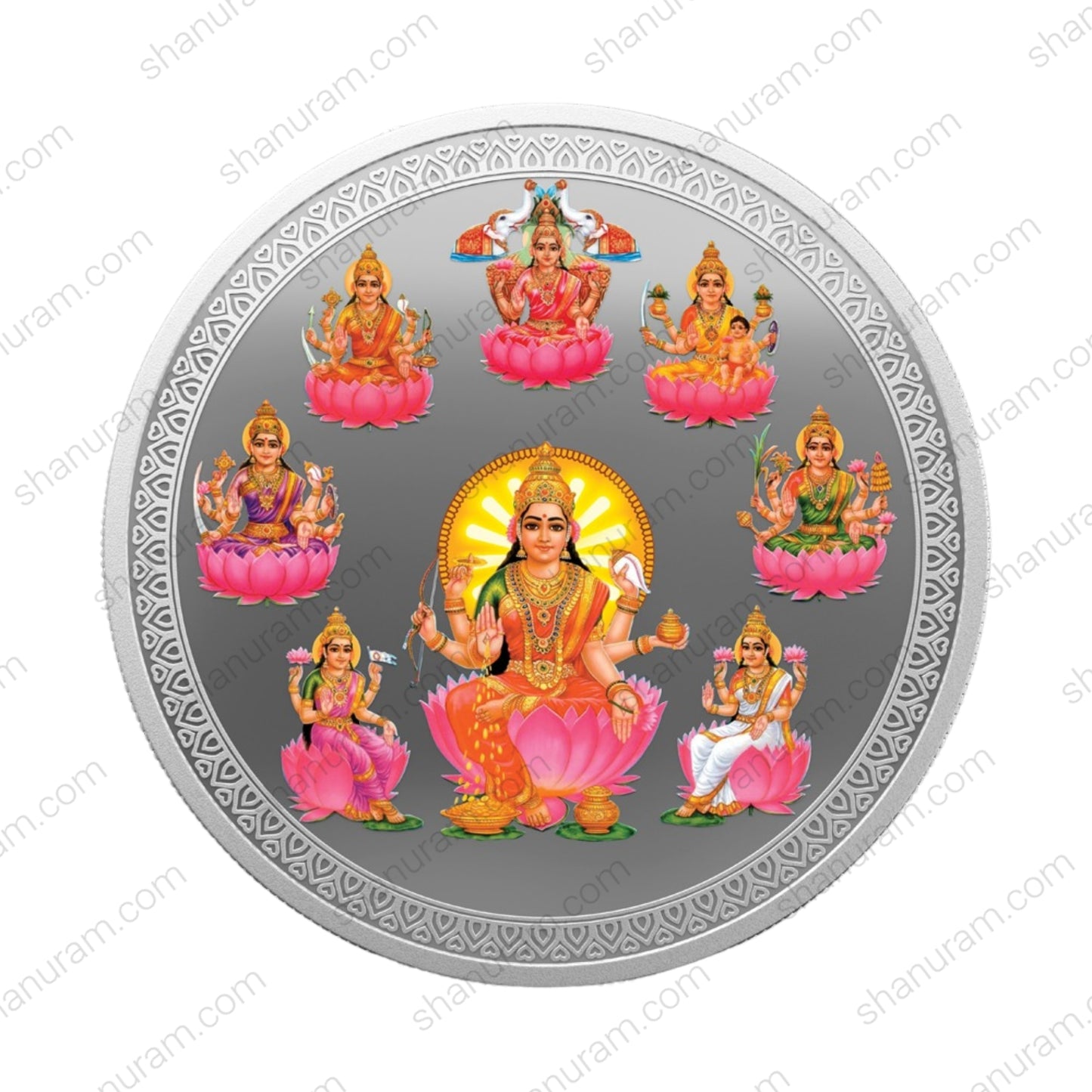 MMTC-PAMP 50 Gram 999.9+ Pure Silver Ashtalakshmi Coin
