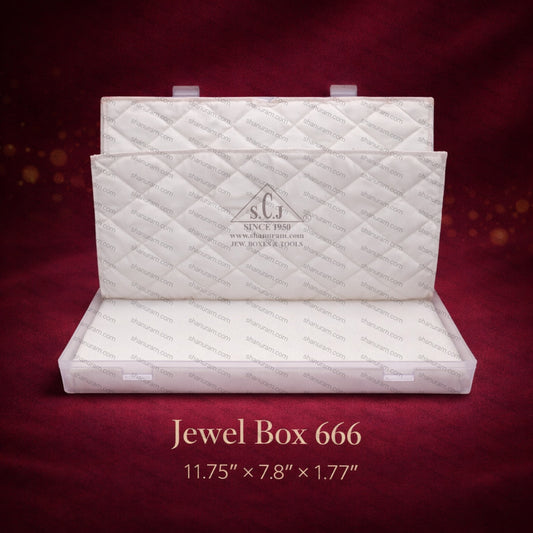 Jewel Box 666 Double Flap Big Necklace Set Box – Large Transparent Jewellery Storage Case