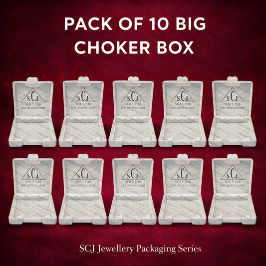SCJ Big Choker Box – Pack of 10 | Premium Jewellery Storage & Display Boxes