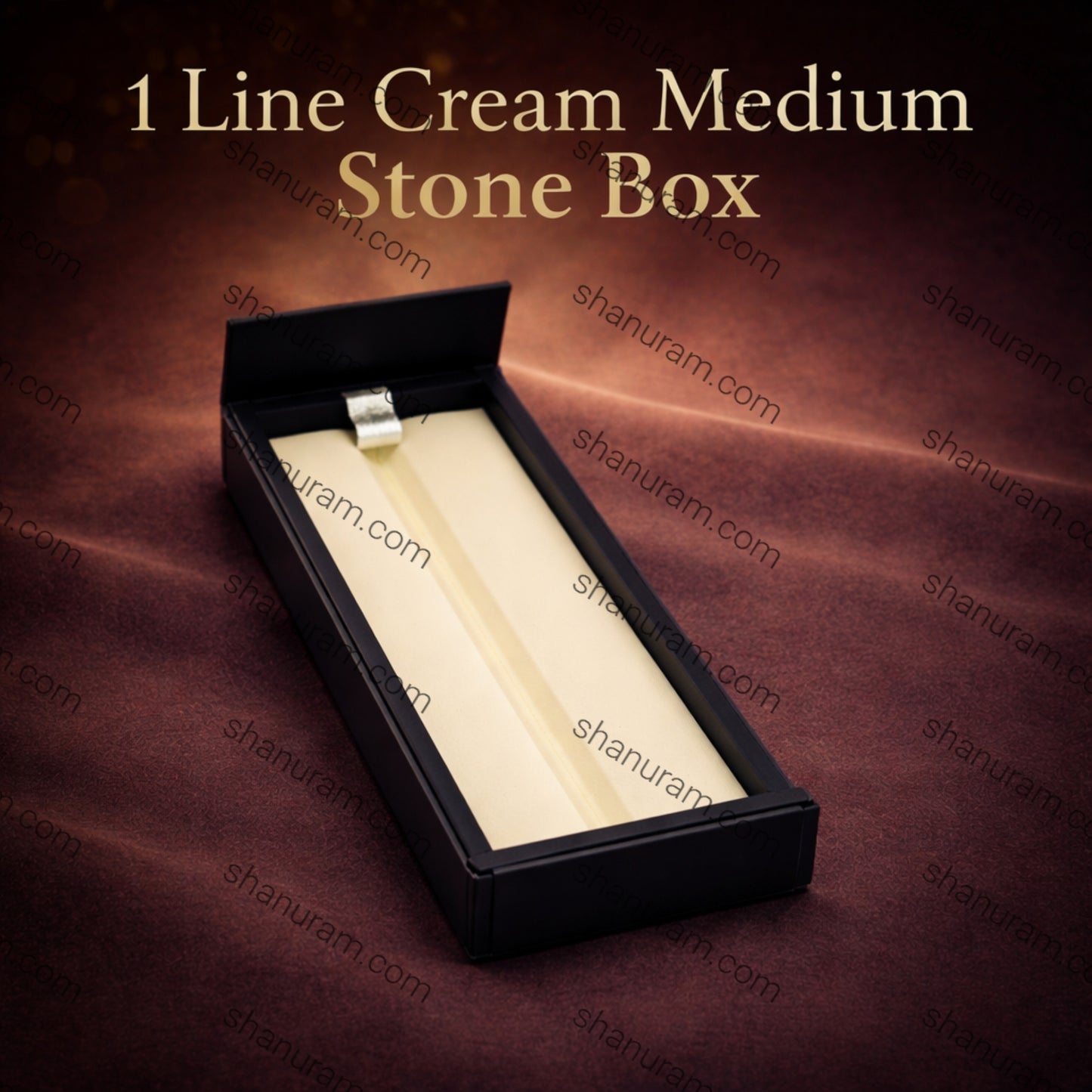 1 Line Cream Medium Stone Box