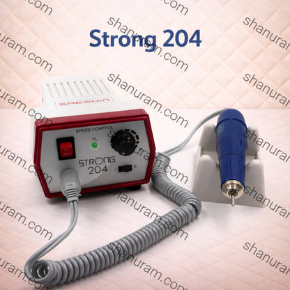 Strong 204 Micro Motor Handpiece & Control Box Polishing Handpiece 220v Polish Motor Grinding Machine for Jewellery/Grinding Polish 35000r/min