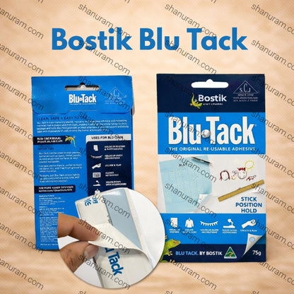 Bostik Blu Tack, Multipurpose Reusable Adhesive, Clean, Safe & Easy to use, Non Toxic, Handy