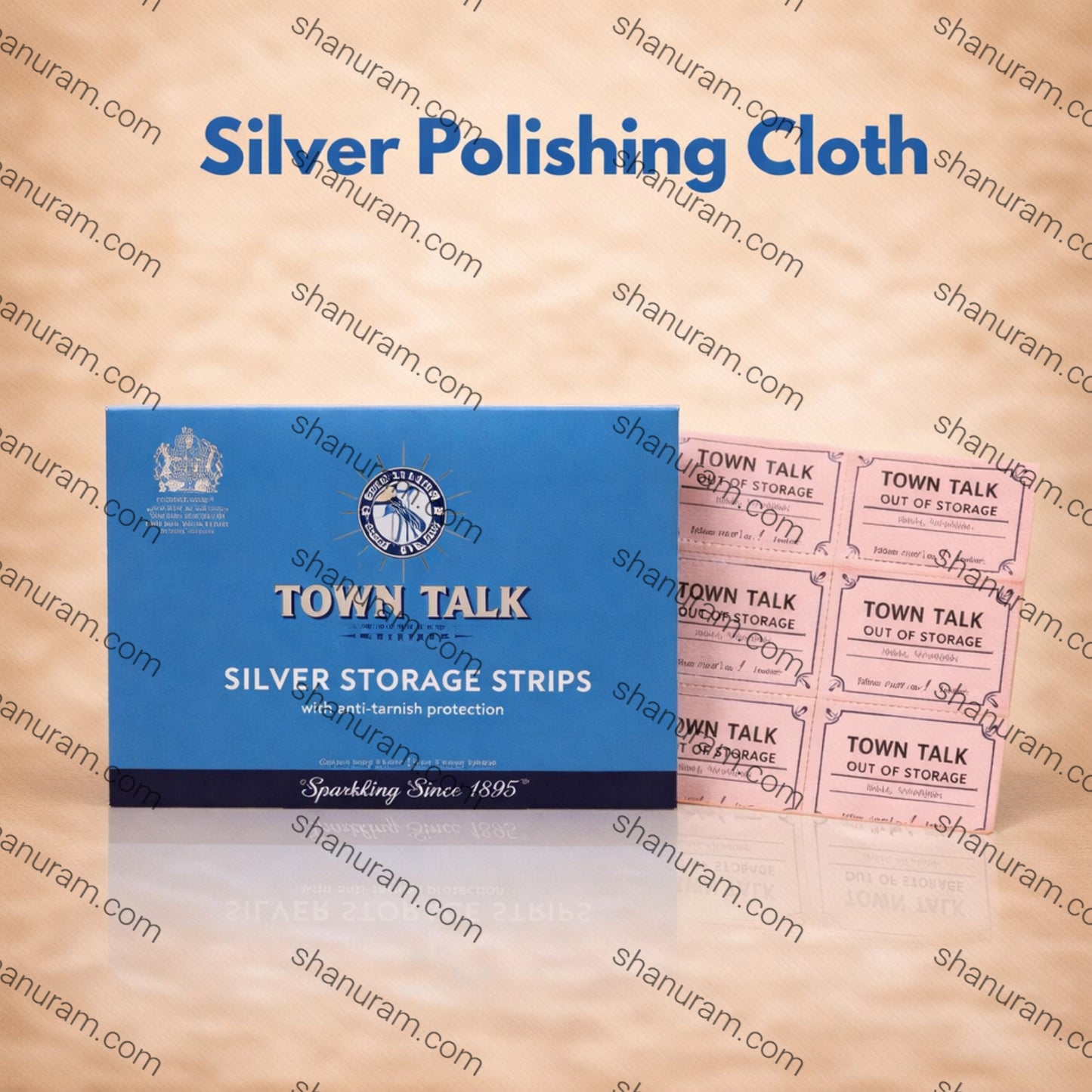 Town Talk Silver Polishing Cloth | Anti-Tarnish Silver Cleaner - 30x45cm