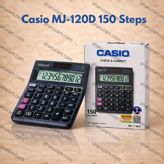 Casio MJ-120D 150 Steps Check and Correct Desktop Calculator with Tax Keys