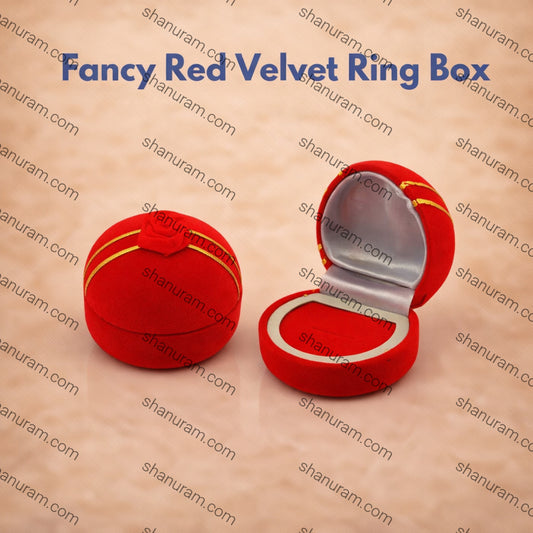 Fancy Red Velvet Ring Box