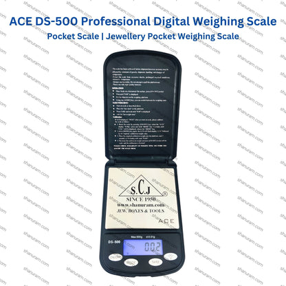 ACE DS-500 Professional Digital Weighing Scale | Pocket Scale | Jewellery Pocket Weighing Scale