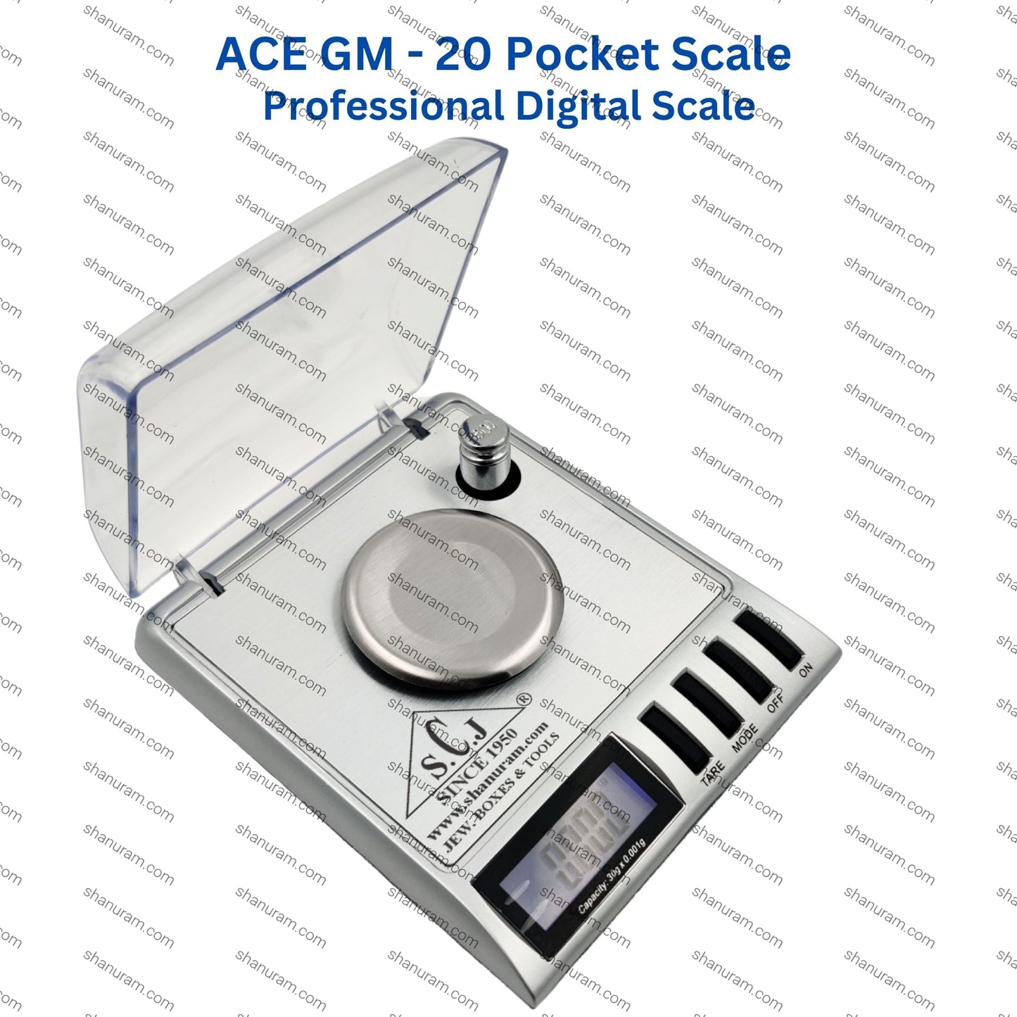 SCJ ACE GM-20 Pocket Scale – 20g x 0.001g Proffessional Digital Jewelry Weighing Scale