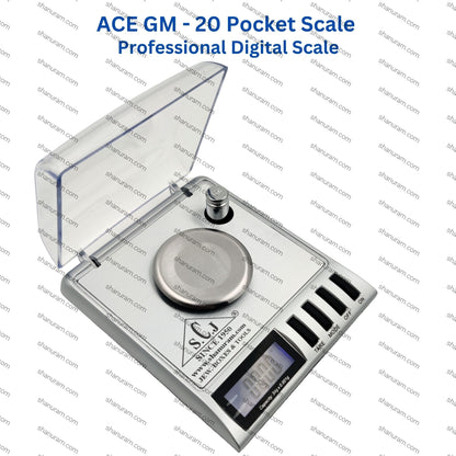 SCJ ACE GM-20 Pocket Scale – 20g x 0.001g Proffessional Digital Jewelry Weighing Scale