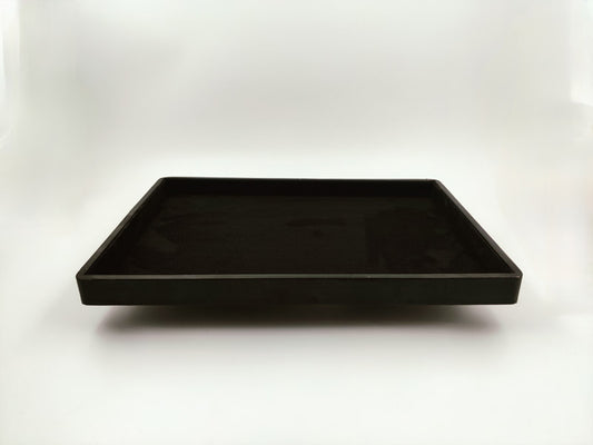 Rexine Black Suede Fabric Jewellery Display Tray