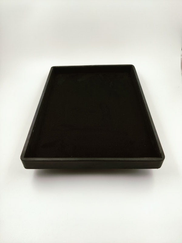 Rexine Black Suede Fabric Jewellery Display Tray