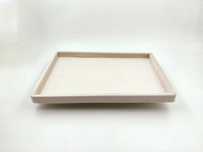 Cream Suede Fabric Jewellery Display tray