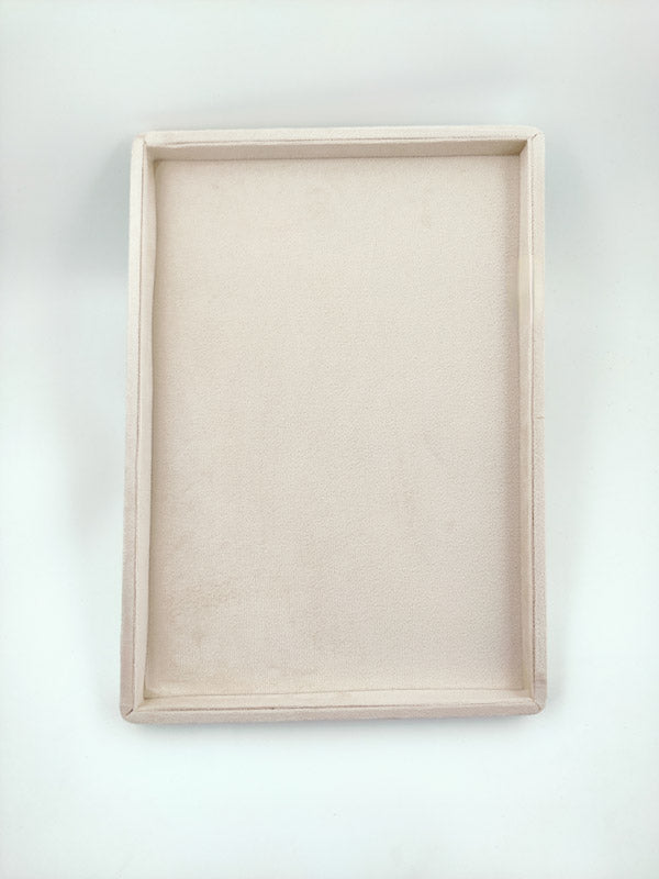 Cream Suede Fabric Jewellery Display tray