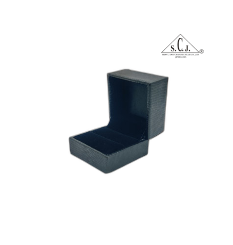 Black Crocodile Texture Small Ring Box