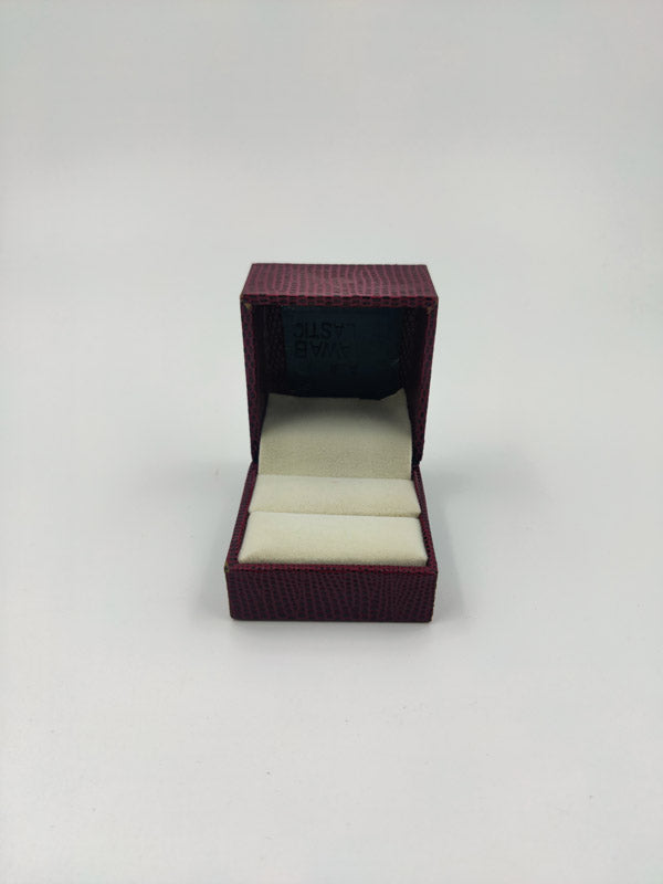 Maroon Crocodile Texture Small Ring Box