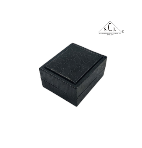 Black Crocodile Texture Earrings, Tops Box