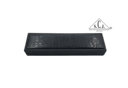 Black Crocodile Texture Small Chain Box