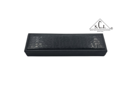 Black Crocodile Texture Small Chain Box