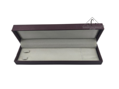Maroon Crocodile Texture Small Chain Box