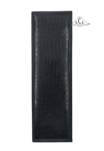 Black Crocodile Texture Large Chain Box