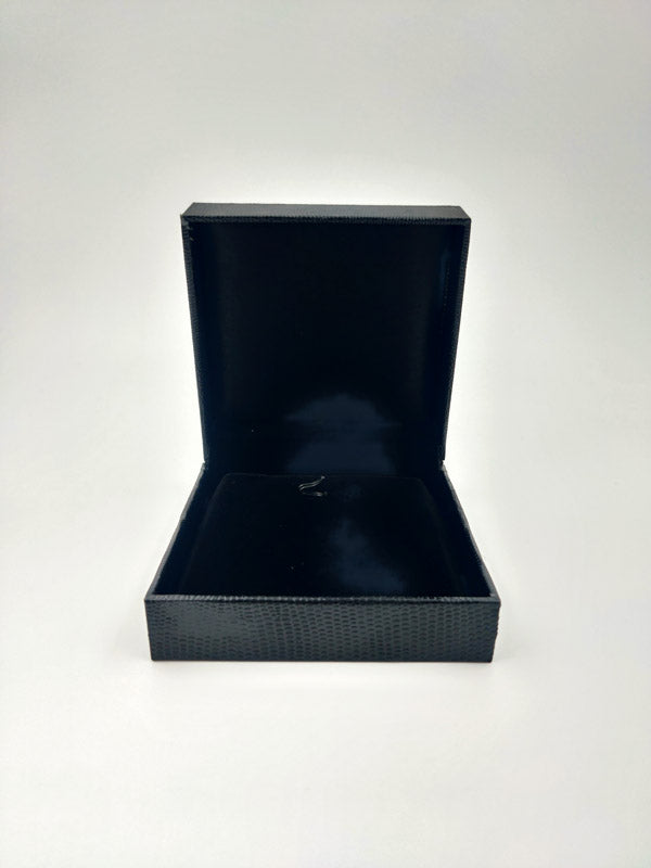 Black Crocodile Texture Pendant Box