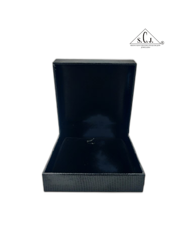 Black Crocodile Texture Pendant Box