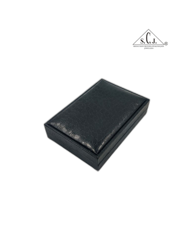 Black Crocodile Texture Pendant Set Box