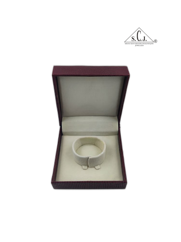 Maroon Crocodile Texture Single Bangle Box