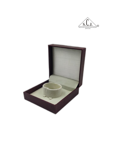 Maroon Crocodile Texture Single Bangle Box