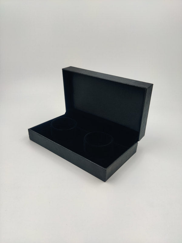 Black Crocodile Texture Double Bangle Box