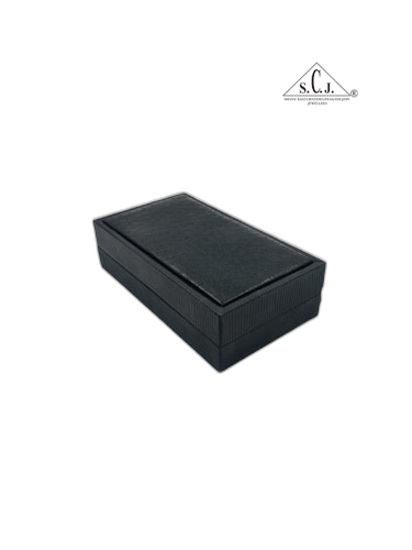 Black Crocodile Texture Double Bangle Box