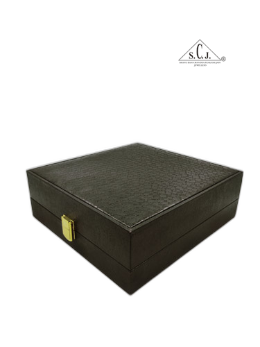 Black Crocodile Texture Choker Set Box