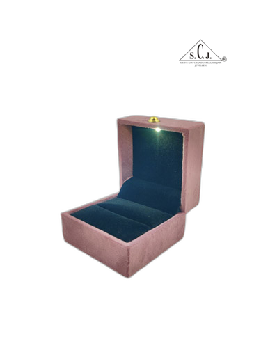 Pink Cuthley Texture Suede Fabric Ring LED Light Box