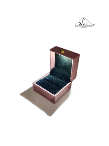 Pink Cuthley Texture Suede Fabric Ring LED Light Box