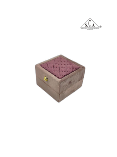 Pink Cuthley Texture Suede Fabric Earring/tops LED Light Box
