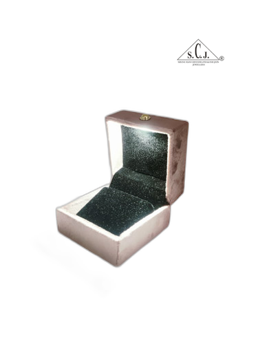Pink Cuthley Texture Suede Fabric Earring/tops LED Light Box
