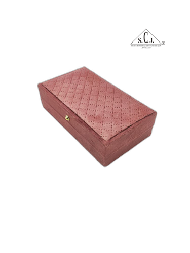 Pink Cuthley Texture Suede Fabric Double Bangle LED Light Box