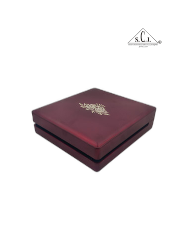 Premium Red Silk Series Small Necklace Set LED Light Box