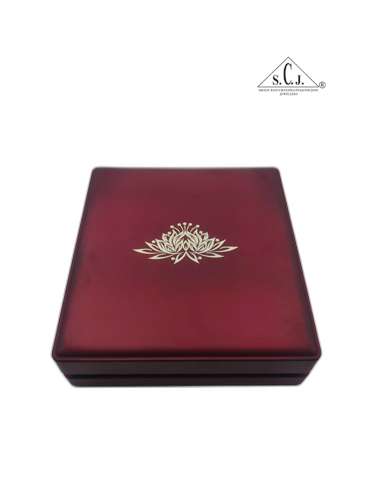 Premium Red Silk Series Small Necklace Set LED Light Box