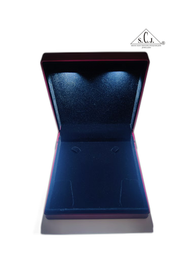 Premium Red Silk Series Small Necklace Set LED Light Box