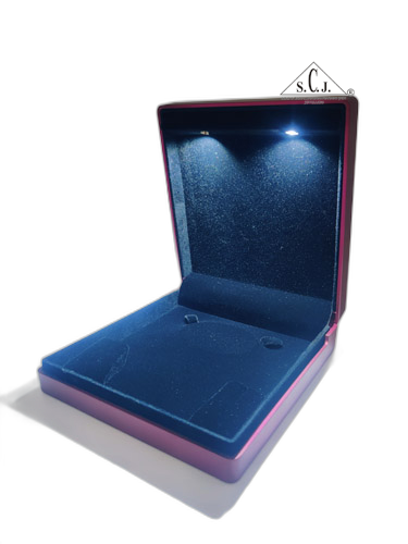 Premium Red Silk Series Small Necklace Set LED Light Box