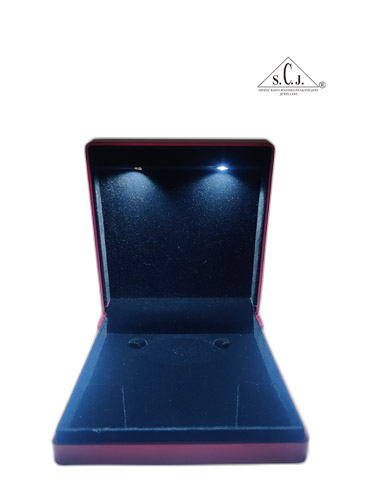 Premium Red Silk Series Small Necklace Set LED Light Box