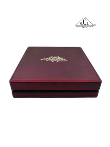 Premium Blue Silk Series Small Necklace Set LED Light Box